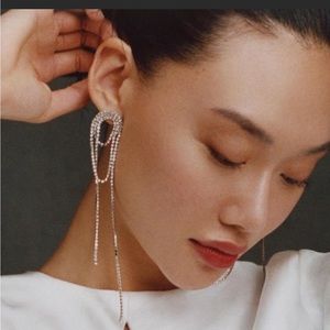 Anthro Shashi Crystal Vroom Earrings